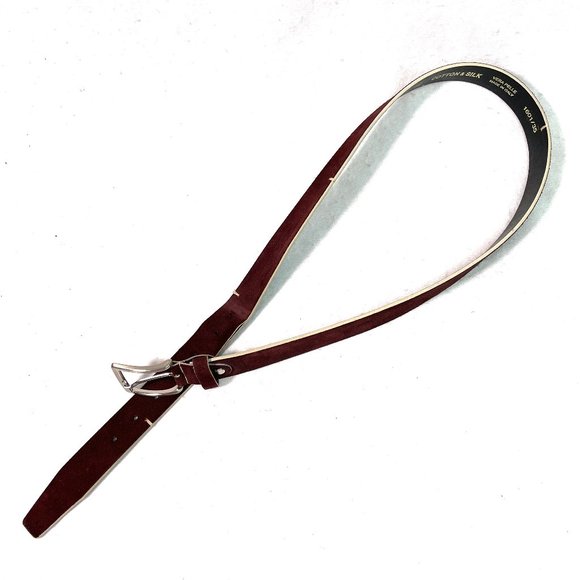 Cotton & Silk made in Italy Brown Suede Belt - Picture 5 of 7